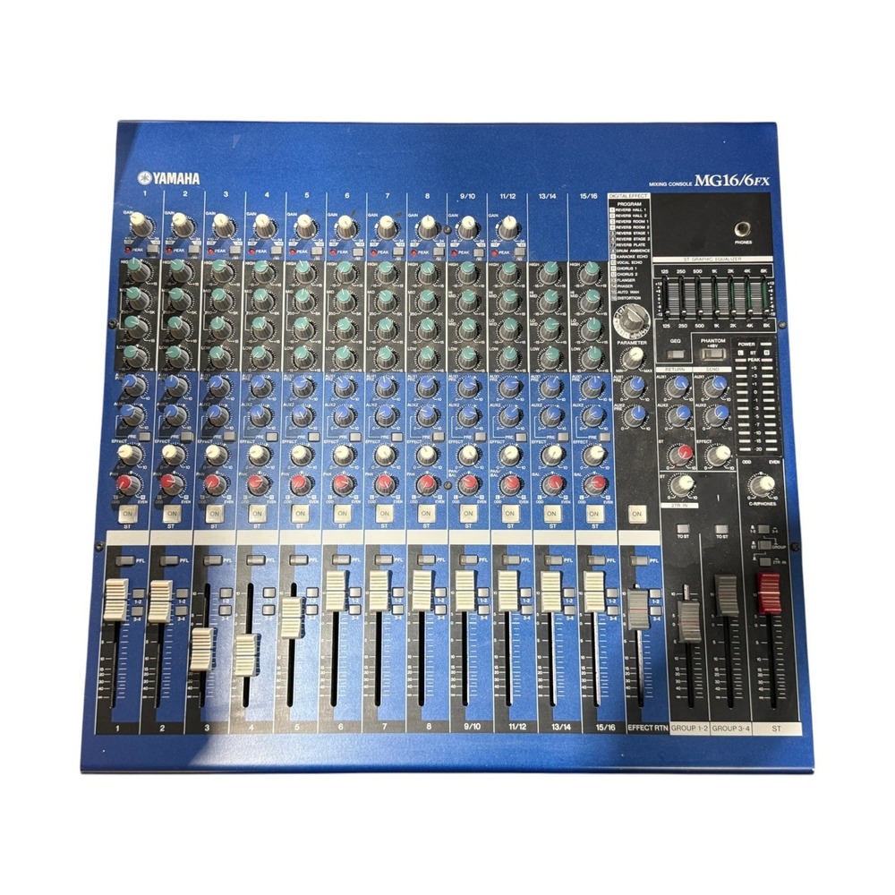 Yamaha MG16/6FX Mixing Console 16 Channel Analog Mixer Blue Digital Effects FX